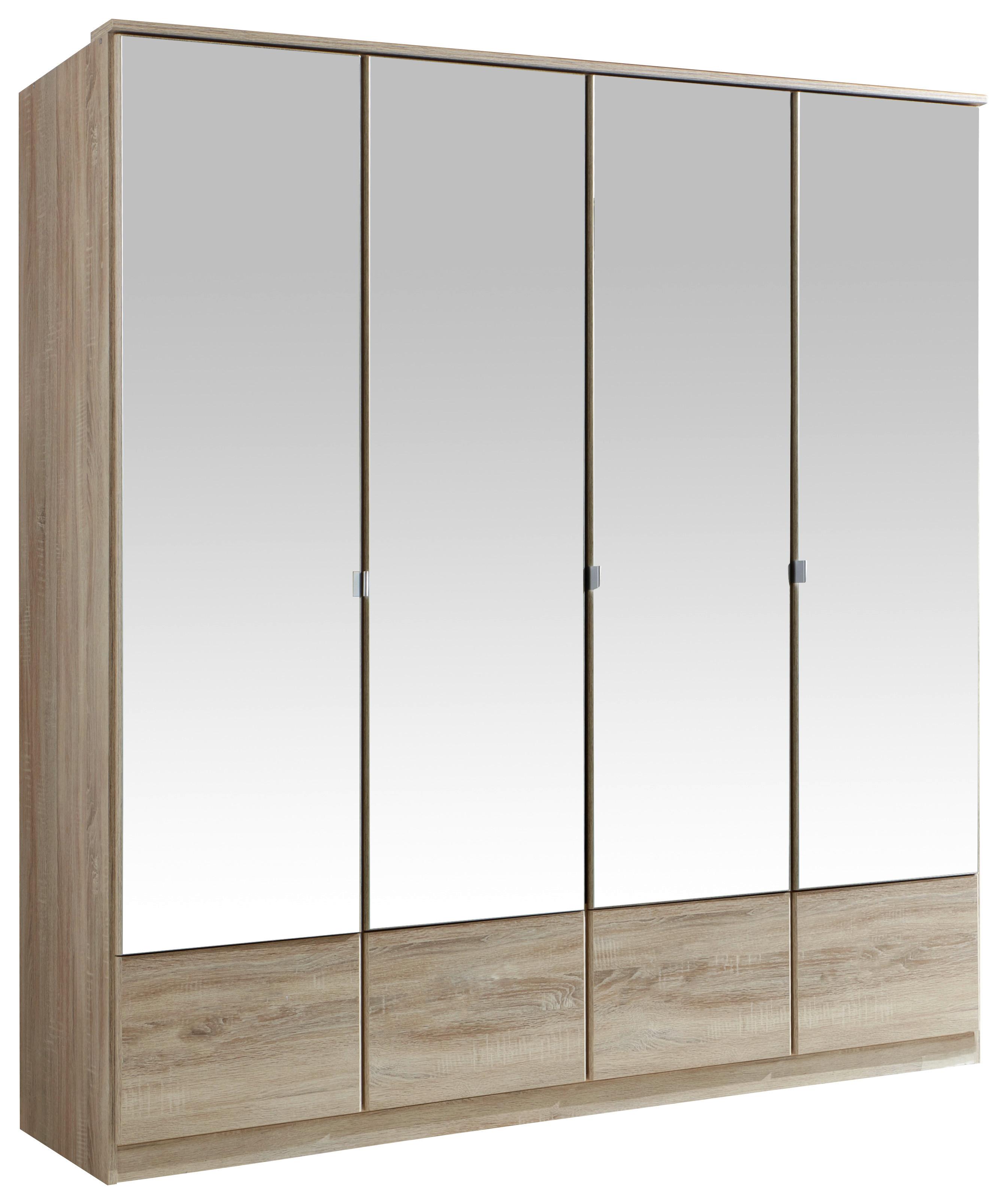 Ormar S Klasičnm Vratima Imago - boje hrasta/boje aluminija, Konvencionalno, staklo/drvni materijal (180/199/58cm) - Modern Living
