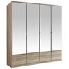 Ormar S Klasičnm Vratima Imago - boje hrasta/boje aluminija, Konvencionalno, staklo/drvni materijal (180/199/58cm) - Modern Living
