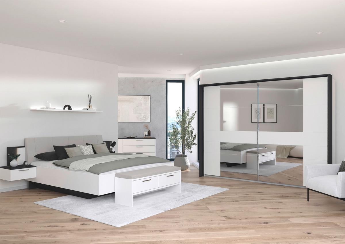 Passepartout Caspio Grau - Grau, Konventionell, Holzwerkstoff (278/214/23cm) - Premium Living