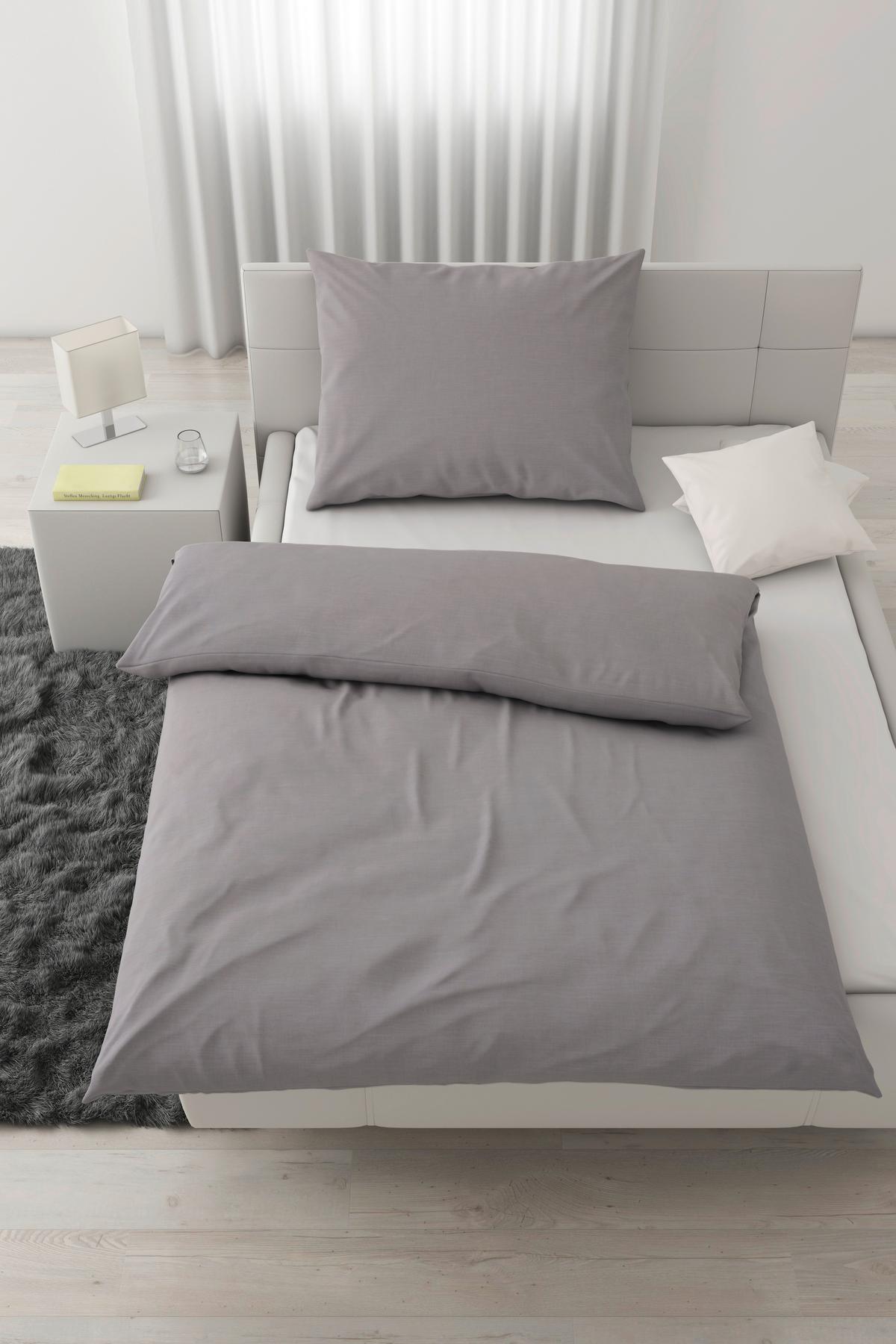 BETTWÄSCHESET ILVY - Grau, Modern, Textil (160/210cm) - Modern Living