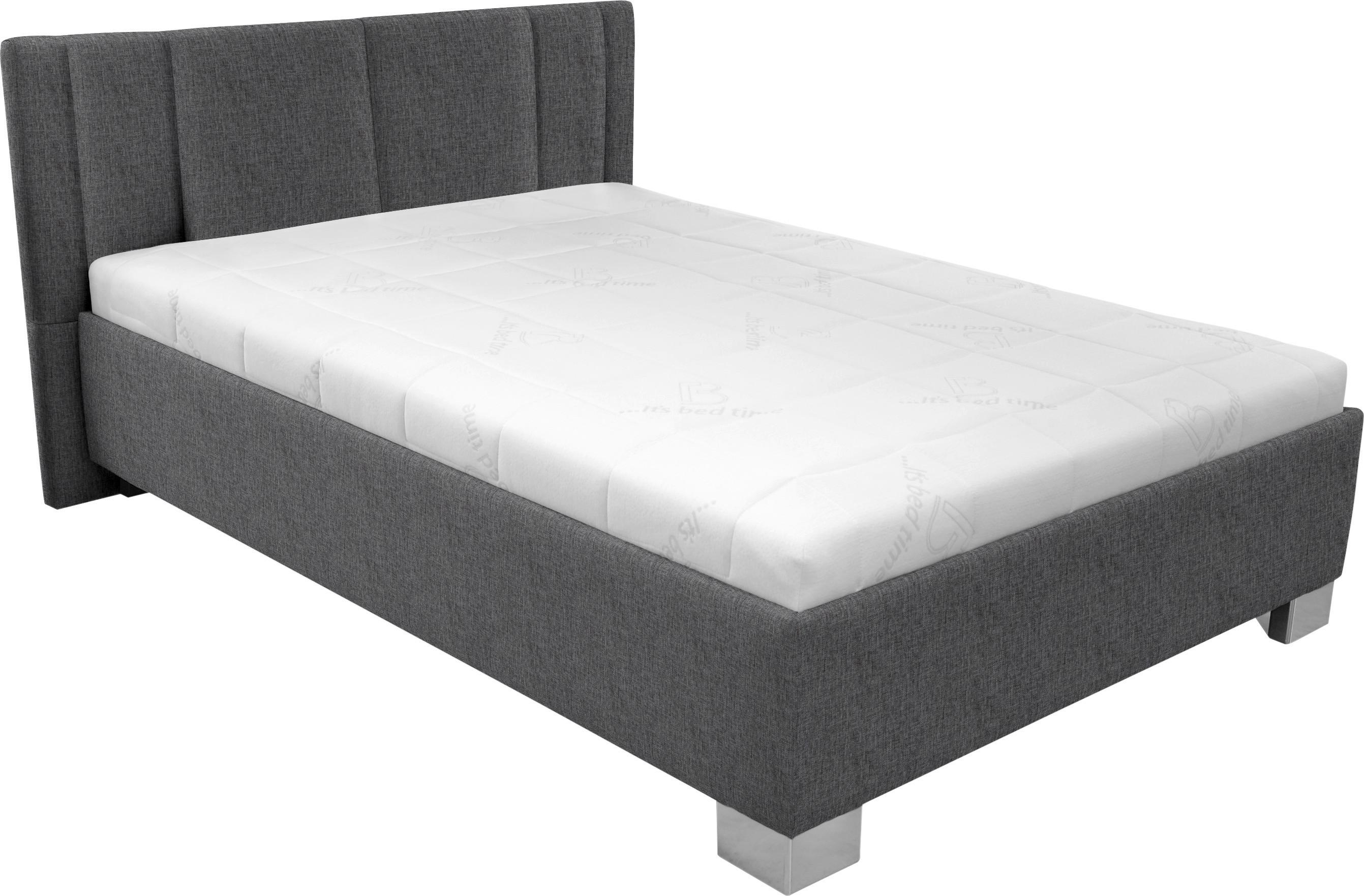 Tapecirani Krevet Stilo - bijela/boje kroma, drvo/tekstil (140/200cm)