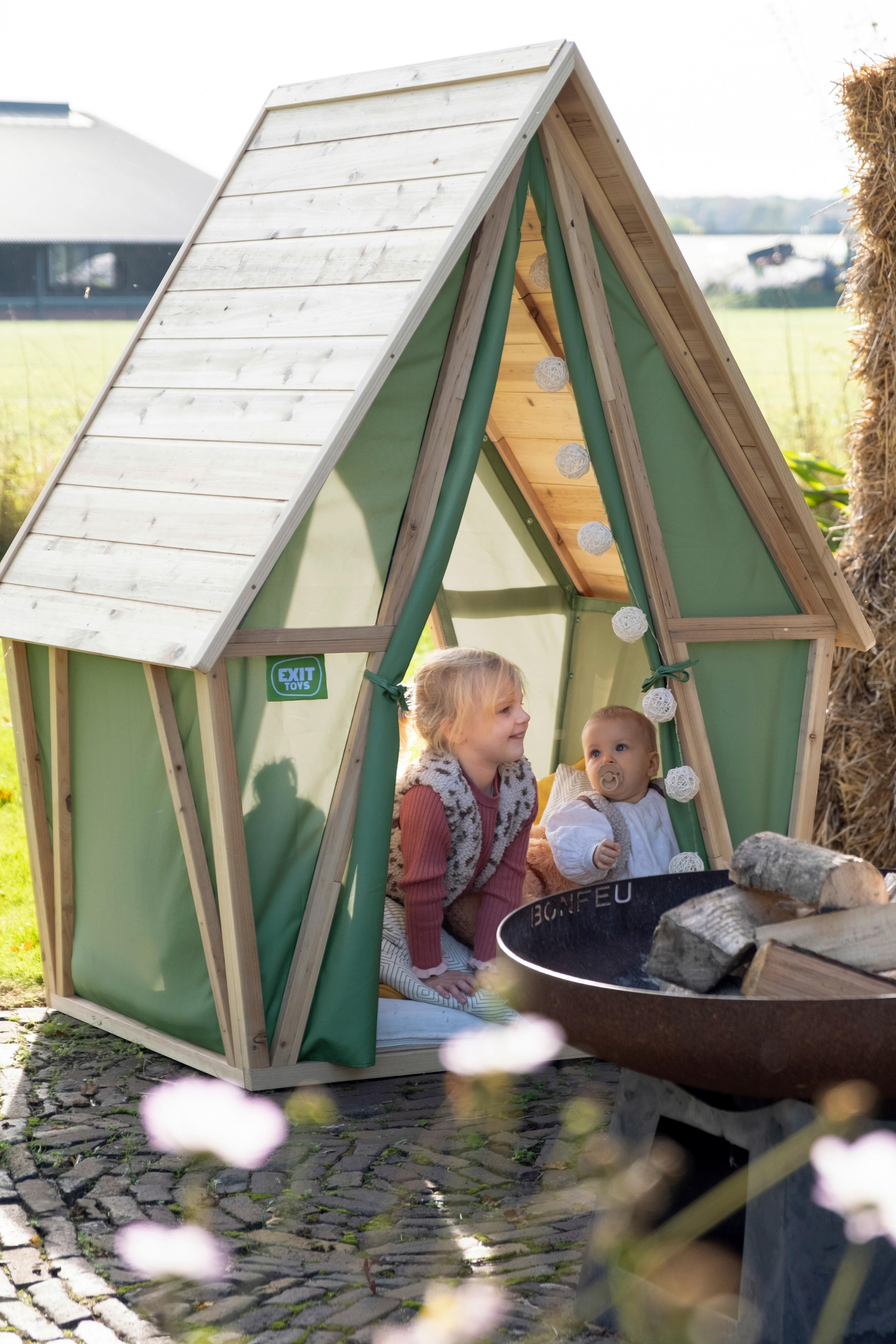Igralna Hišica Exit Yuki 100, Zelena - zelena, Konvencionalno, umetna masa/les (114/124/164cm) - EXIT Toys