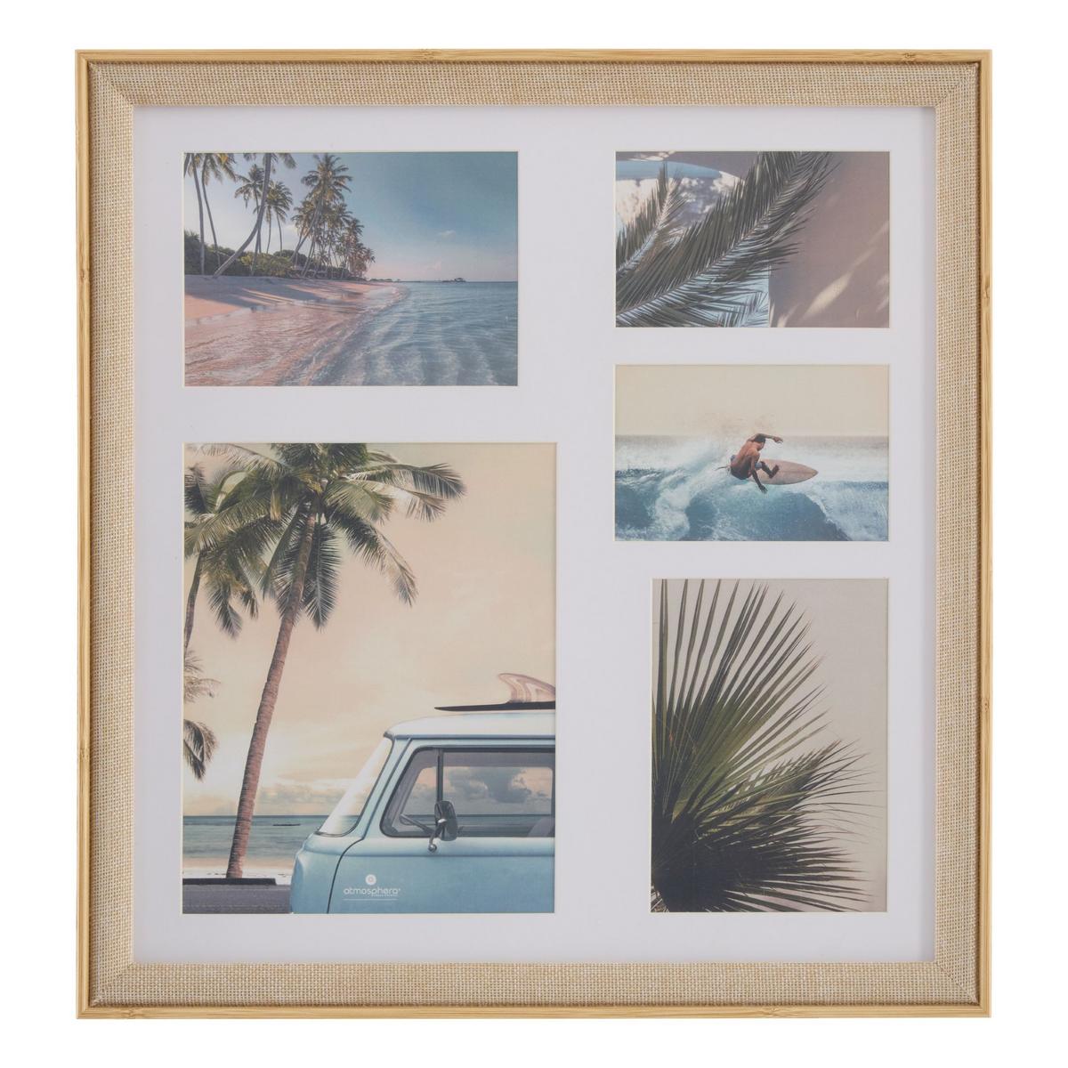 Ramă foto colaj Zera - bej, Basics, plastic/material pe bază de lemn (46,6/49,6/1,8cm)