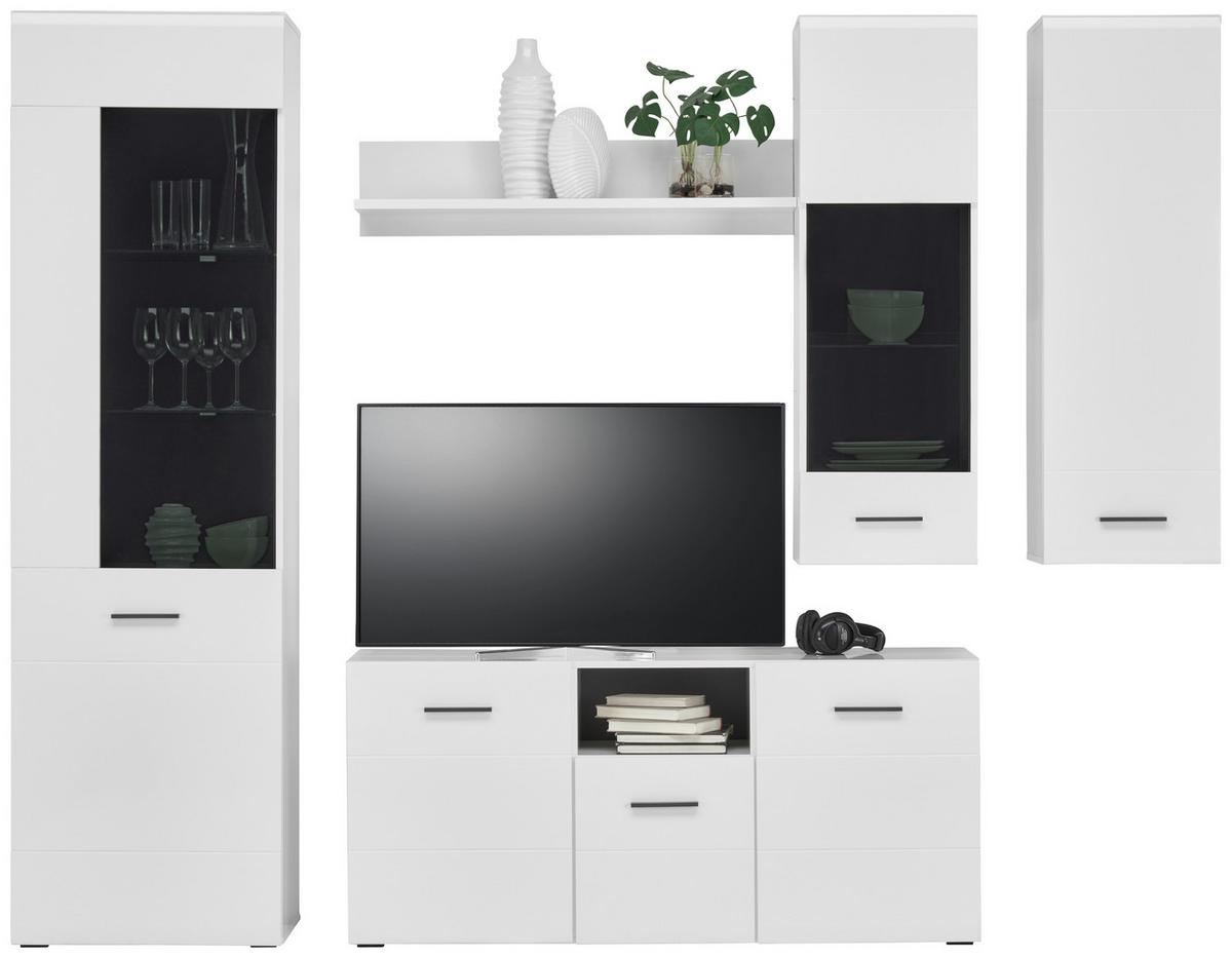 Tv-element Avanti, Antracit, Bela - bela/antracit, Moderno, umetna masa/leseni material (140/64/42cm) - Hom`in