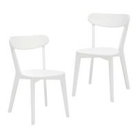 ZESTAW KRZESEŁ LORCA - biały, Modern, drewno (45/79/52cm) - Bessagi Home