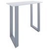 BARTISCH XONA B 110X50 - Weiss/Silberfarben, Konventionell, Holzwerkstoff/Metall (110/102/50cm)