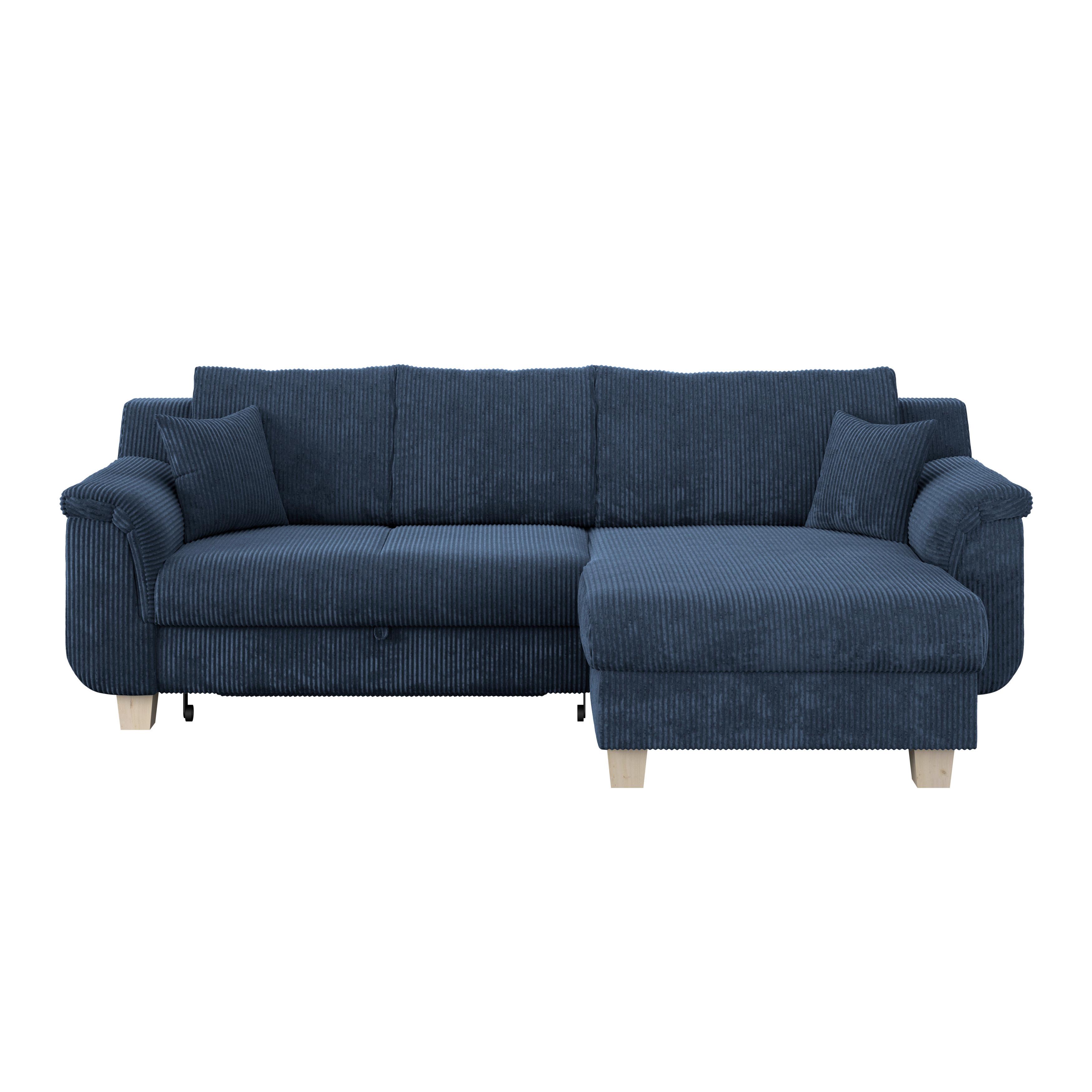 Colţar ALEX - albastru închis, Modern, textil (246/88cm) - Modern Living