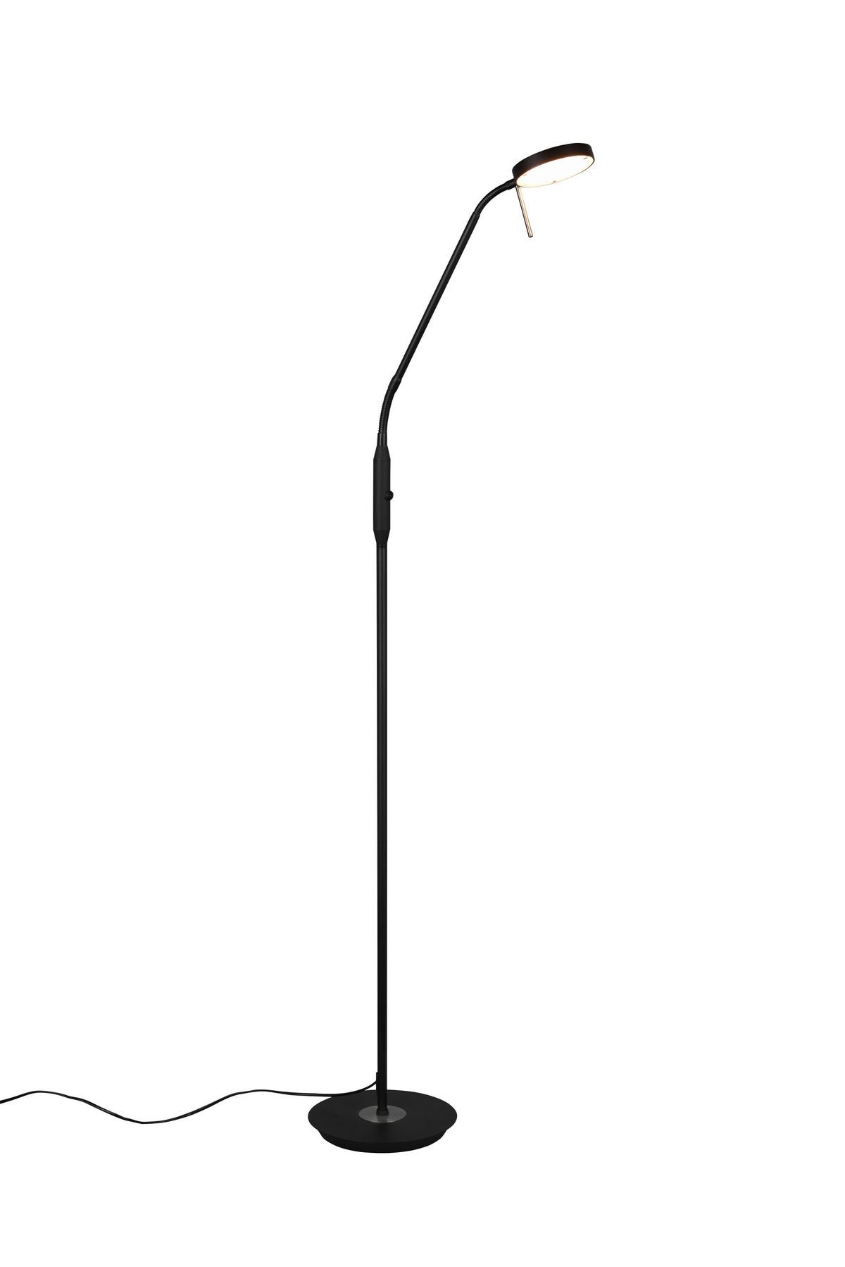 LED-Stehleuchte Monza Schwarz - Schwarz, Basics, Metall (25/145cm) - Trio Leuchten