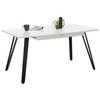 UTDRAGBART BORD ISABELLE - vit/svart, Modern, metall/trämaterial (160-240/76/90cm) - Mömax
