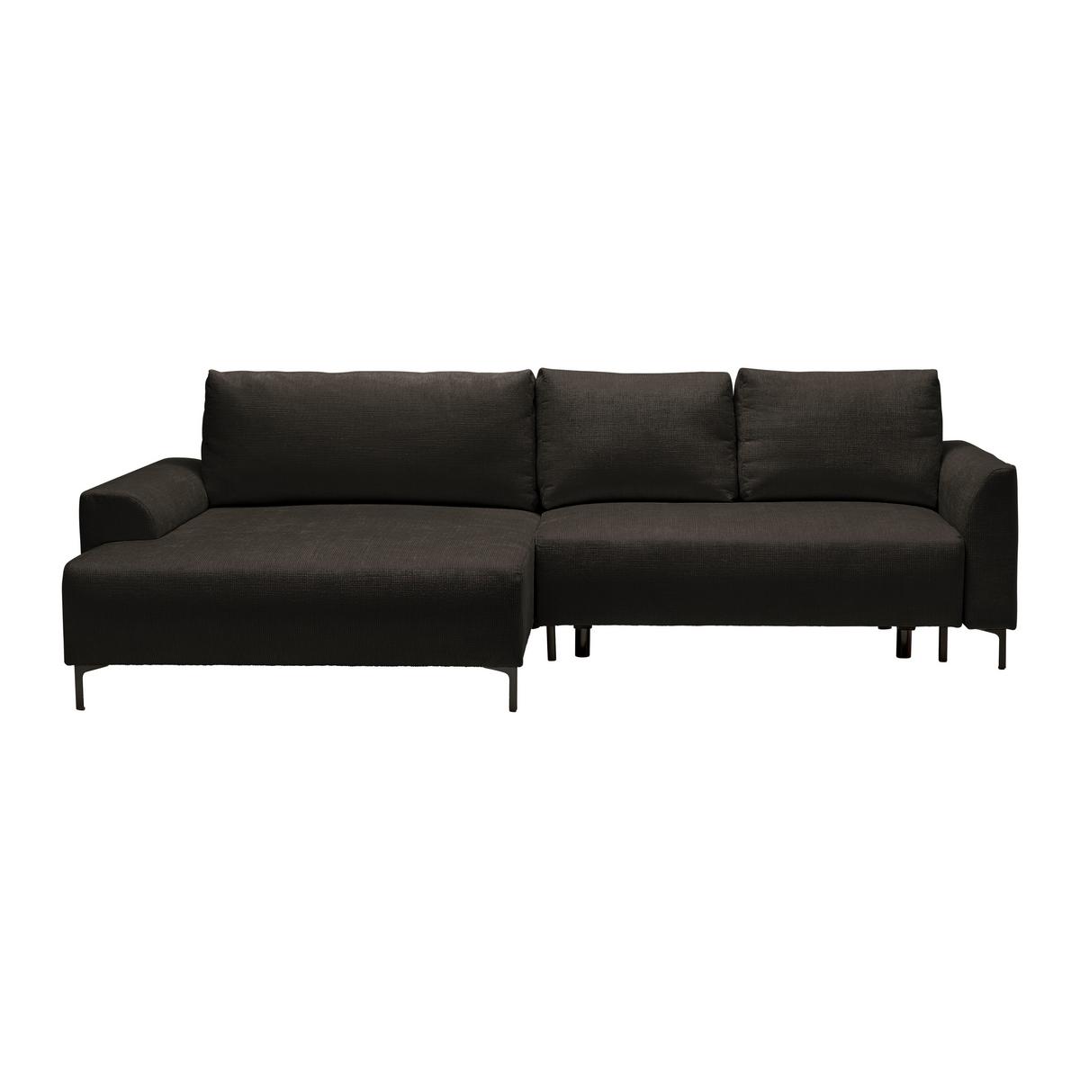 Ecksofa Integra Anthrazit - Anthrazit/Schwarz, Textil/Metall (170cm) - Mömax