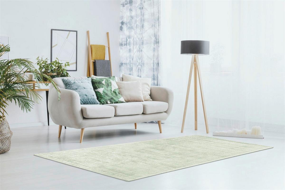 Flachwebeteppich Karma 125 Mint 200x290 - Mintgrün, Basics, Textil (200/290cm) - Kayoom