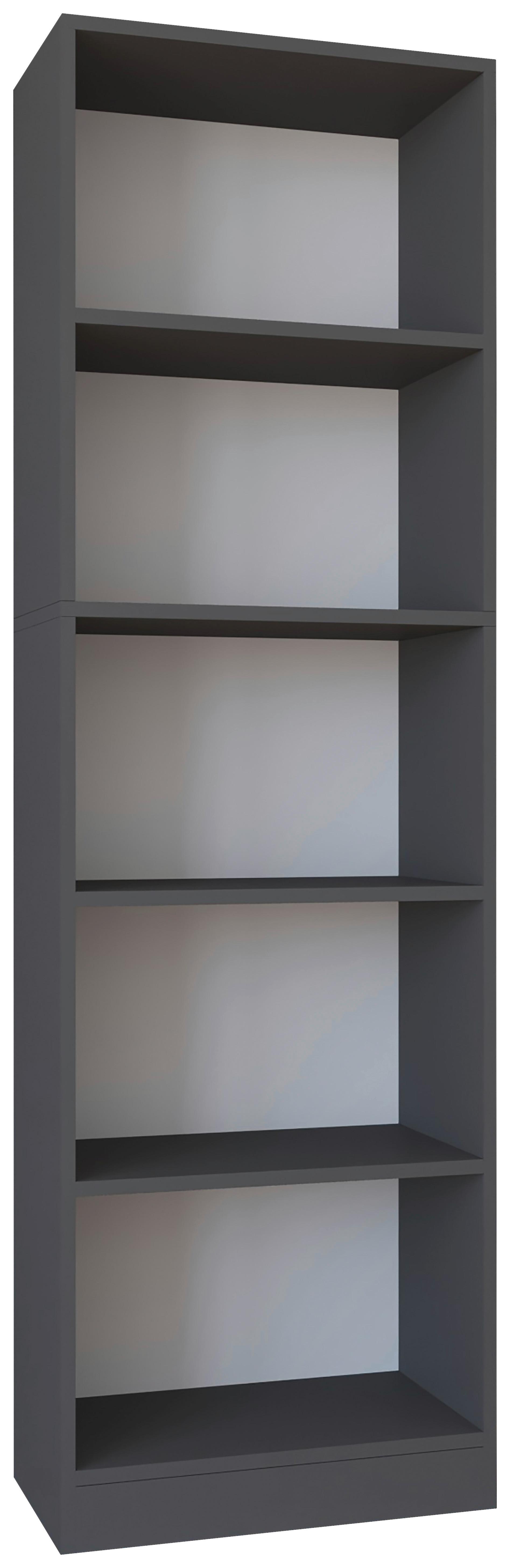Regal Dilos, Antracit - antracit, Basics, leseni material (56/182/30cm) - MID.YOU