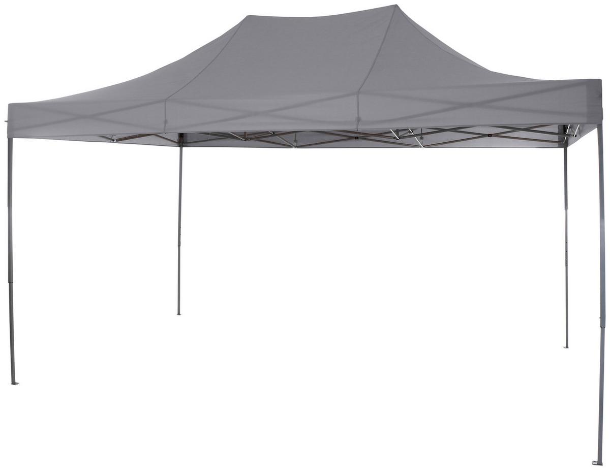 Pavillon 450x300 cm mit Seitenteilen - Grau, KONVENTIONELL, Textil (450/330/300cm) - Siena Garden