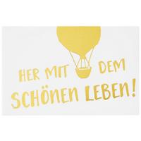 KÜHLSCHRANKMAGNET GOLD - Goldfarben/Weiß, MODERN, Metall (8,5/5,5cm)