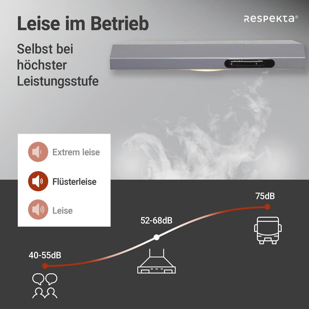 Dunstabzugshaube Suna ca. 60/7,6/47 cm Edelstahlfarben - Edelstahlfarben, Trend, Metall (60/7,6/47cm) - Respekta