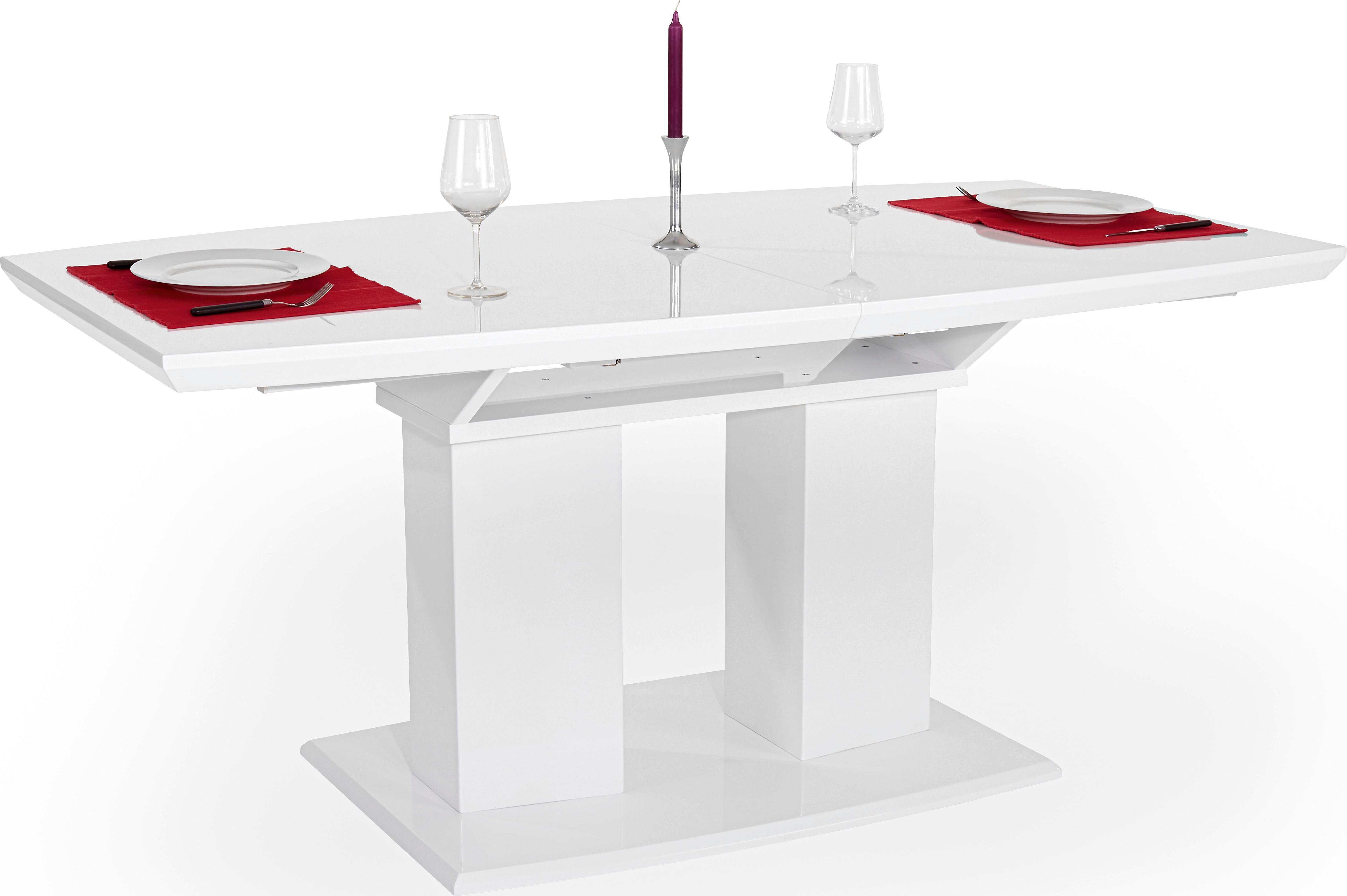 Stol Na Izvlačenje Malvin 180az - bijela, Modern, drvni materijal (180/76/90cm)