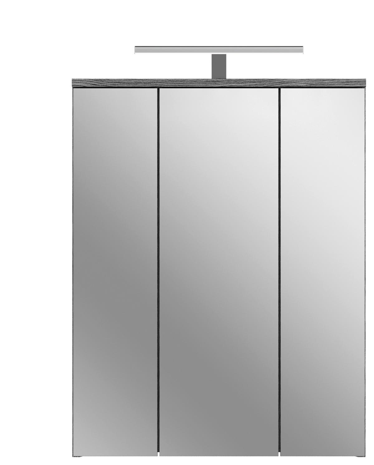 Spiegelschrank BLAKE Silber, ca. 60x77x21 cm - MODERN, Glas/Holzwerkstoff (60/77/21cm) - MID.YOU