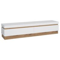 Tv Komoda Calabria - bijela/boje hrasta, Trend, drvni materijal (201,2/43,5/45cm) - Modern Living