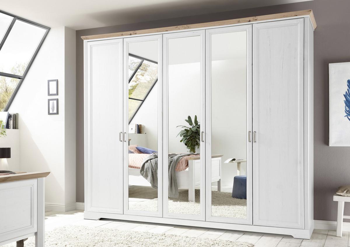 Ormar S Klasičnim Vratima Jasmin Ii - bijela/hrast Artisan, Lifestyle, drvni materijal/metal (264/220/64cm) - Modern Living