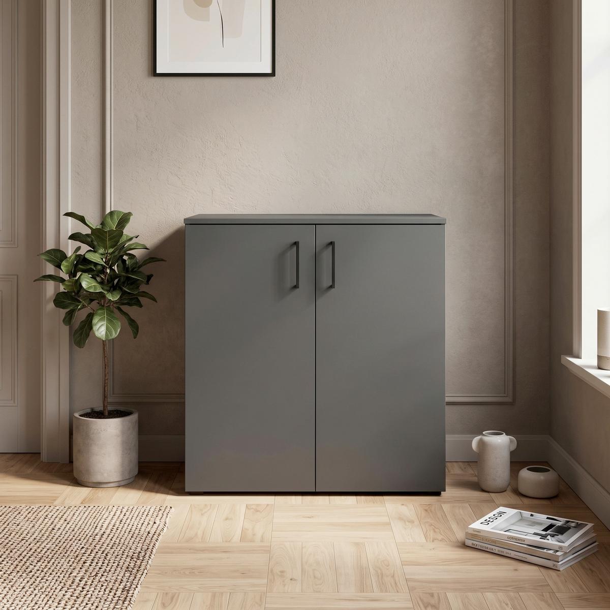 Comodă Multi - grafit, Modern, material pe bază de lemn (80/83/52cm) - Modern Living