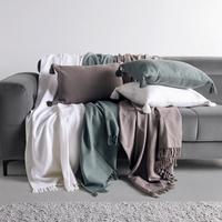 Zierkissen Frieda Rauchblau ca. 40x60cm - Blau, MODERN, Textil (40/60cm) - Modern Living