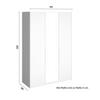 GARDEROB ALEX - vit, Modern, metall/trämaterial (151/223/60cm) - Bessagi Home