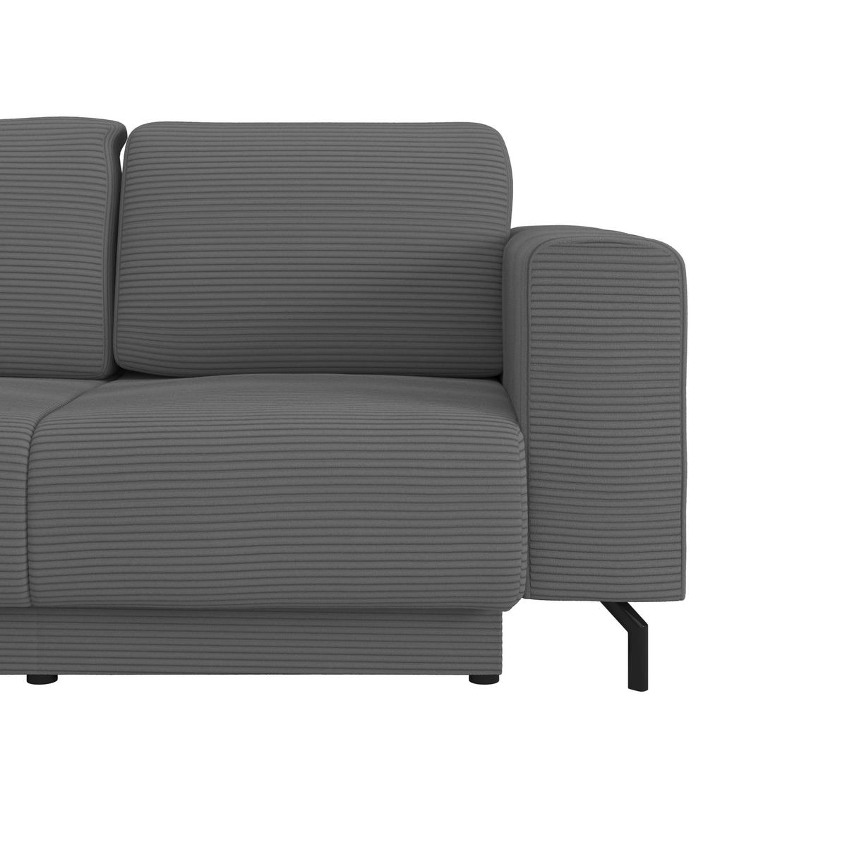 Kutna Garnitura Veni - tamno siva/crna, Moderno, tekstil (210/272cm) - Modern Living