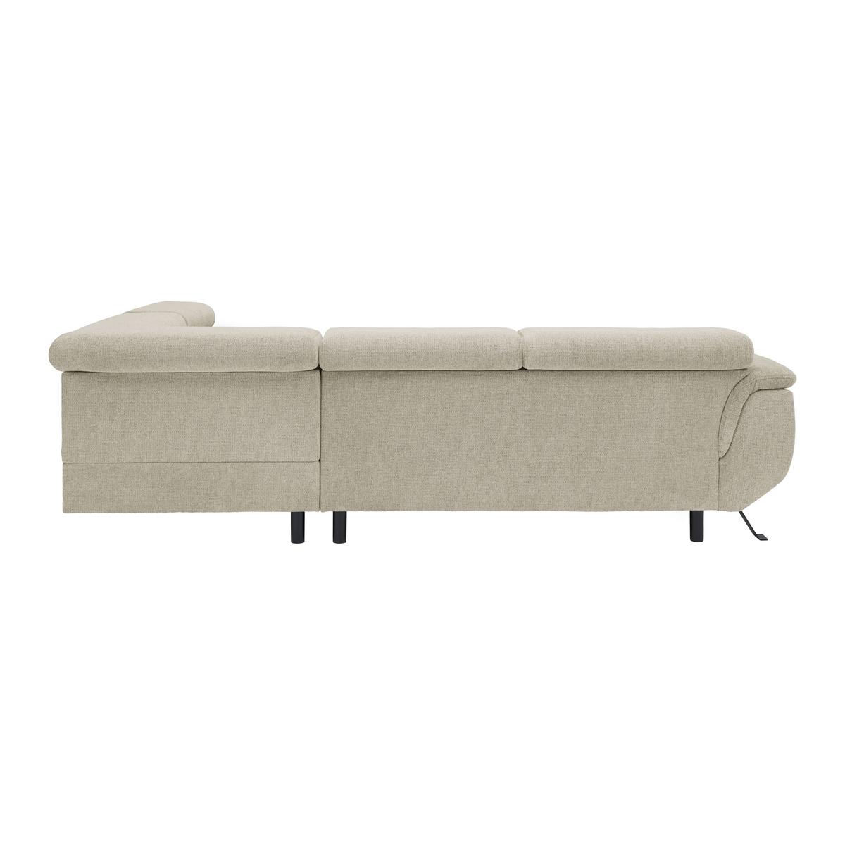 Kutna Garnitura Raven - crna/sivo-bež, Moderno, tekstil/metal (257/198cm) - Modern Living