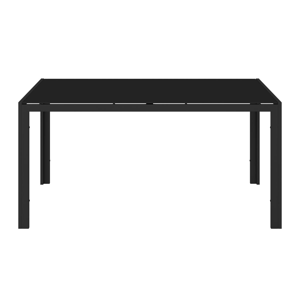Vrtni Set Latina, Črna, 7-Delno - črna, Moderno, kovina/steklo (54,5/150/91/72/74/85cm) - Modern Living