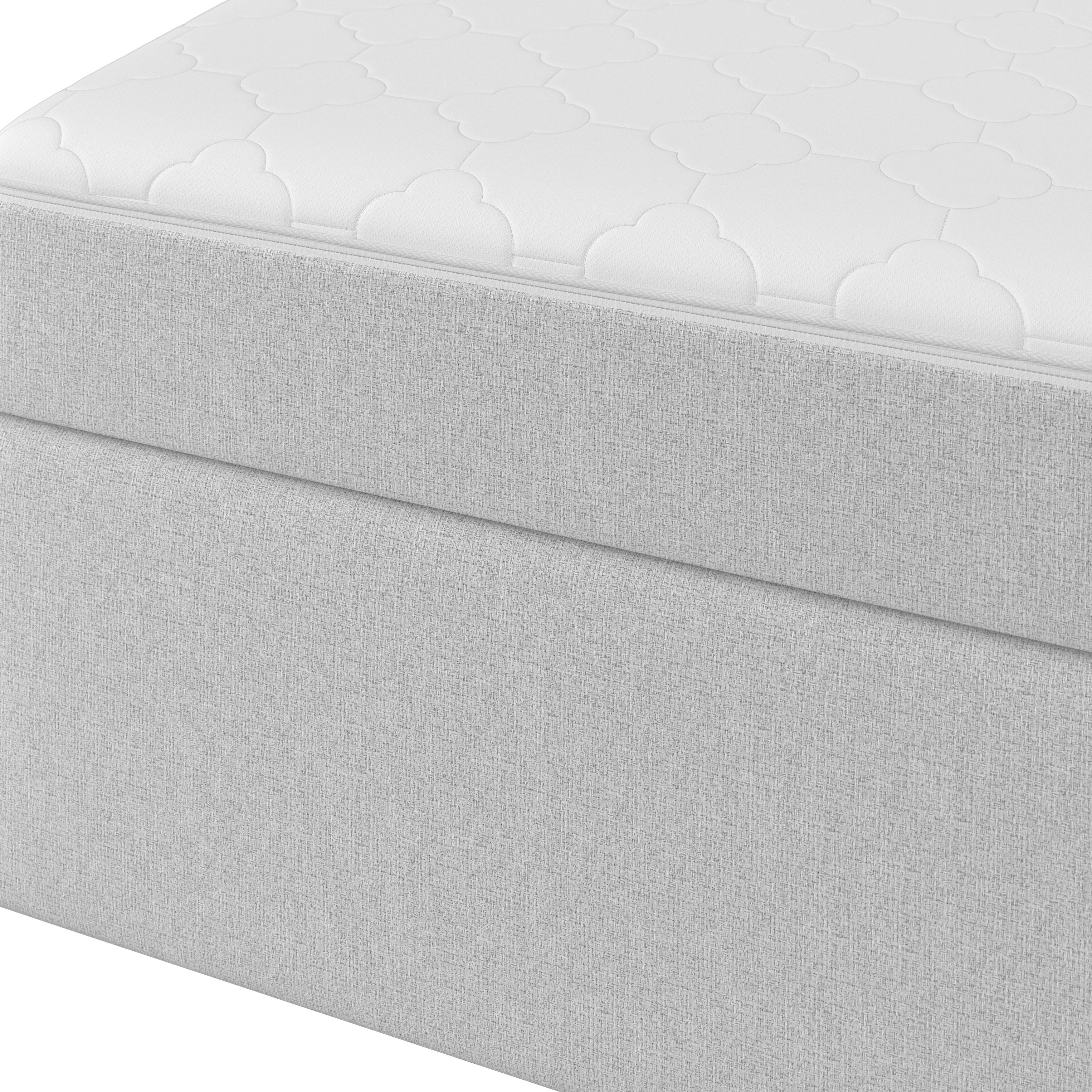 BOXSÄNG MARCO - ljusgrå/svart, Modern, trä/textil (180/200cm) - Bessagi Home