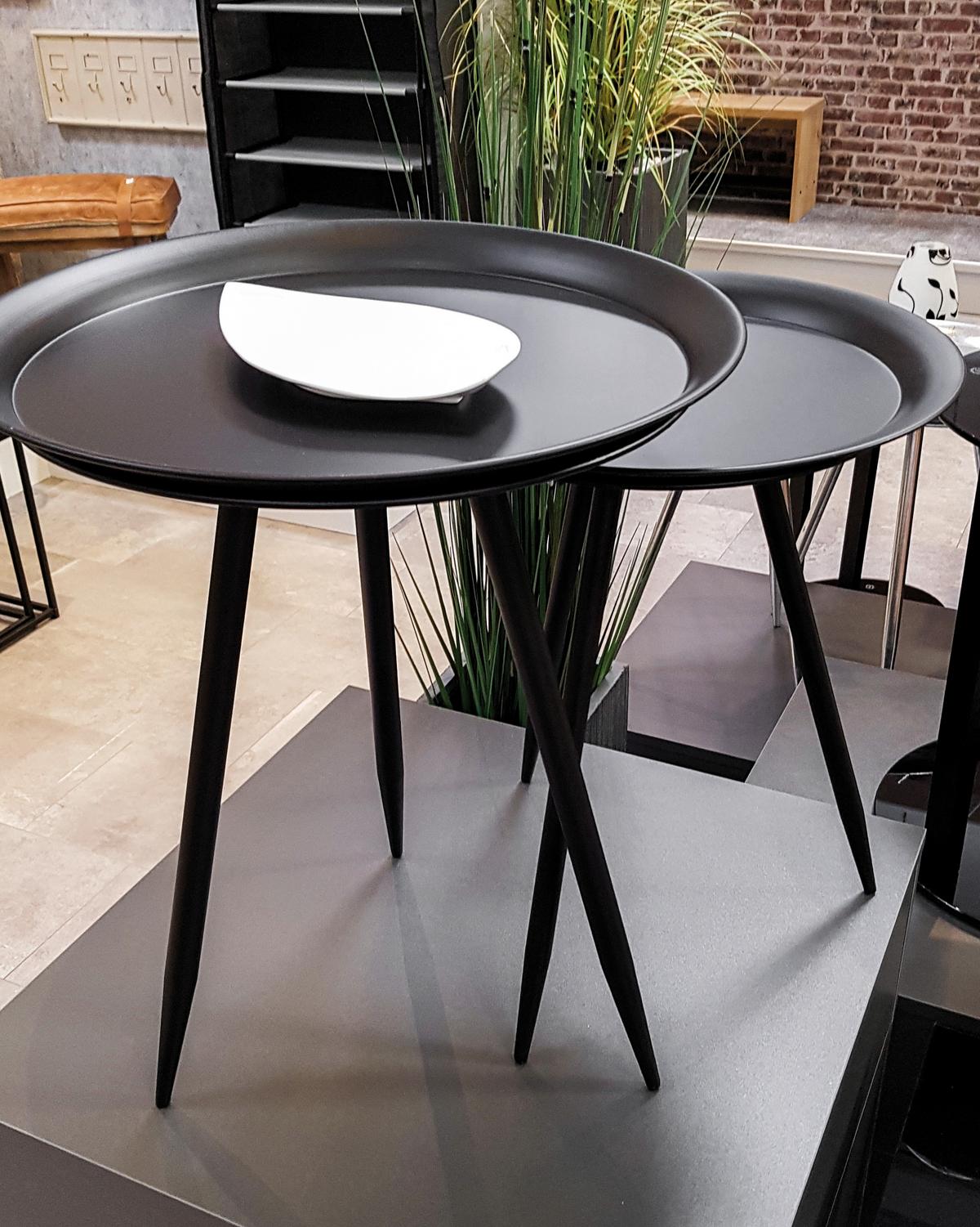 STOLIK BOCZNY HANS 1 - czarny, Trend, metal (47/47/38cm) - Lomoco