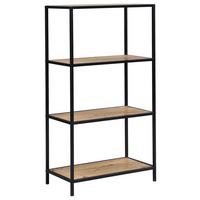 Etajeră VENEDIG - stejar Artisan/negru, Modern, metal/material pe bază de lemn (60/113/33cm) - Modern Living