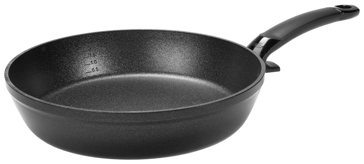 PATELNIA DO SMAŻENIA 159105281000 FISSLER - czarny, Basics, metal (28cm) - Fissler