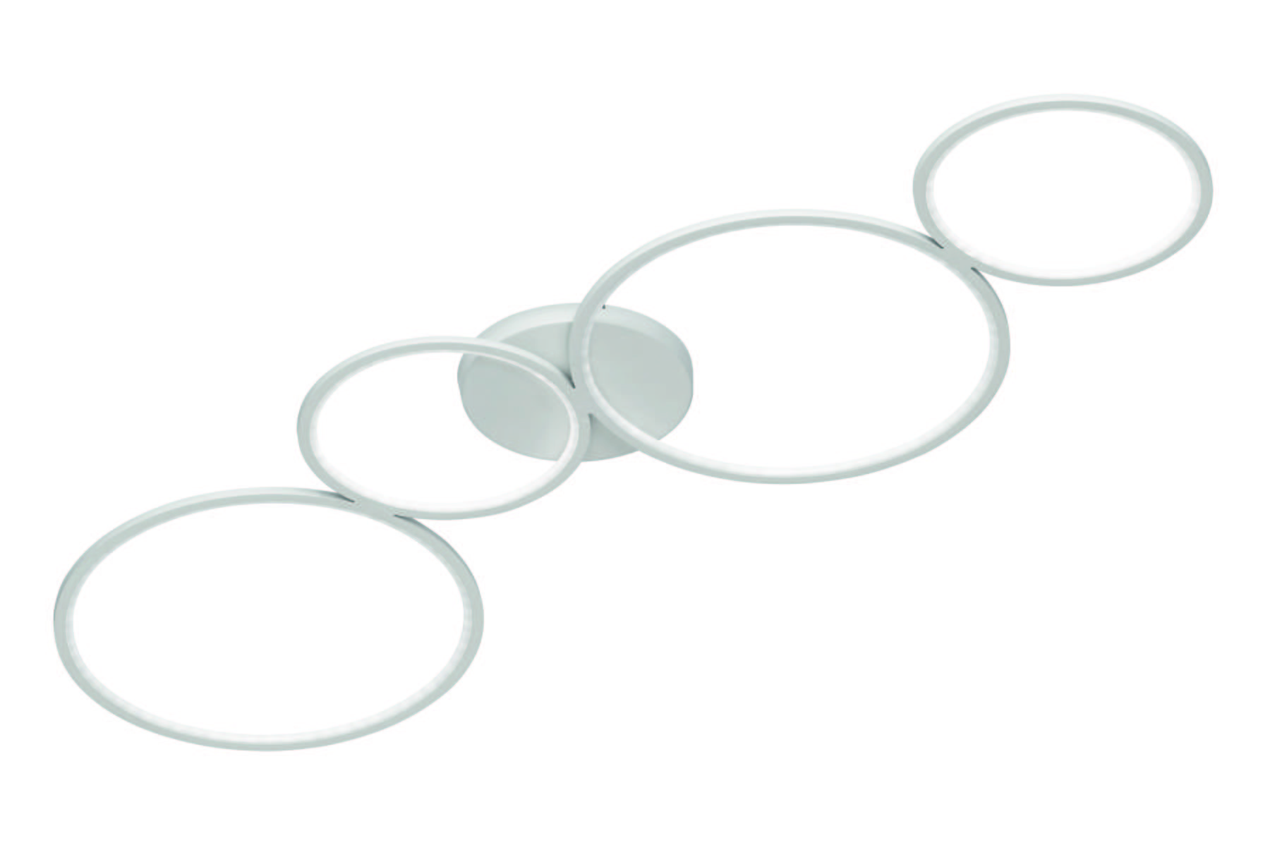 LED-Deckenleuchte Rondo in Weiß max. 37 Watt - Weiß, Design, Metall (97/5,5/34,3cm) - Trio Leuchten