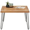 SOFFBORD NOEL - svart/naturfärgad, Romantik / Lanthus, metall/trämaterial (70/45/70cm) - Zandiara