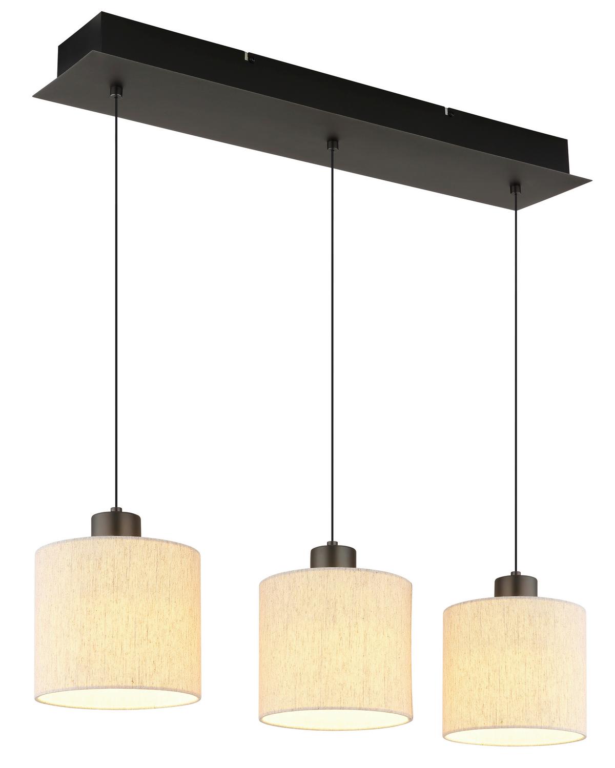 LAMPA WISZĄCA LED 31540308 THEA - czarny chrom/kremowy, Basics, tworzywo sztuczne/metal (74/18/180cm) - Globo