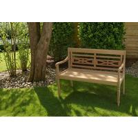 Gartenbank Echtholz Teak 2-Sitzer Sumatra - Naturfarben, Basics, Holz (120/86/55cm) - Gardenson