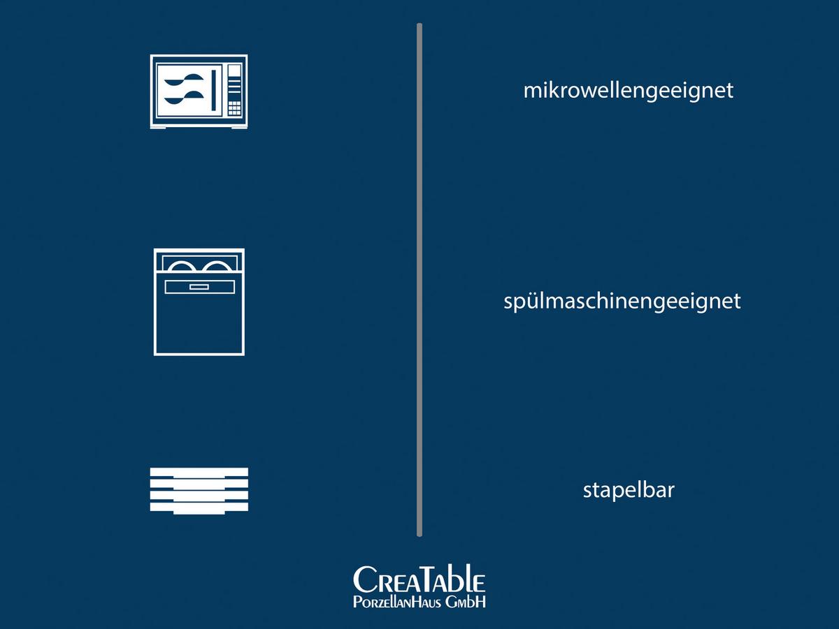 Étkészlet 22159 Fleur Royal - fehér, Basics, kerámia - Creatable