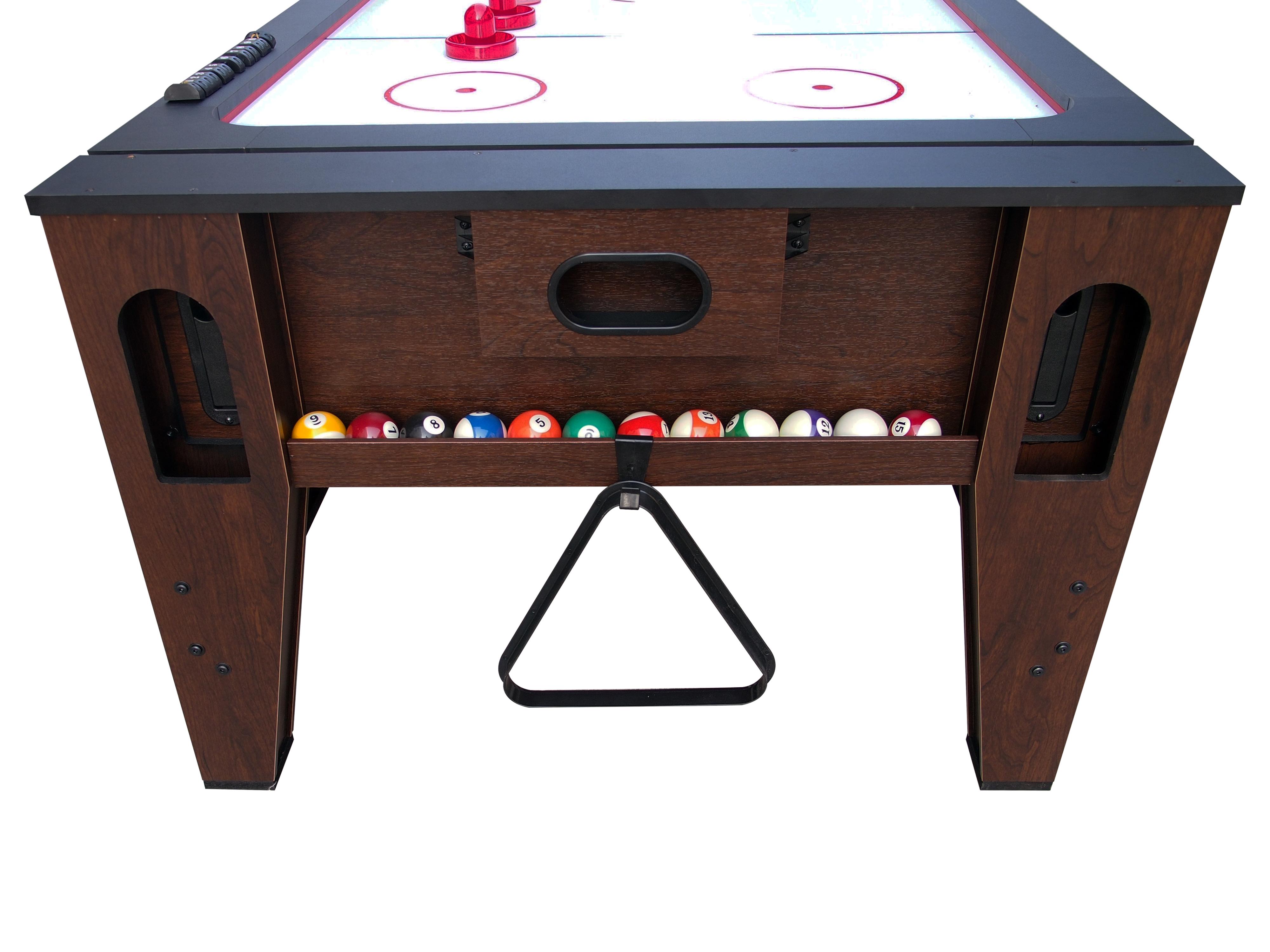 Multispieltisch Reverso inkl. Zubehör - Rot/Braun, KONVENTIONELL, Holz/Kunststoff (107/81/217cm) - Ambia Garden