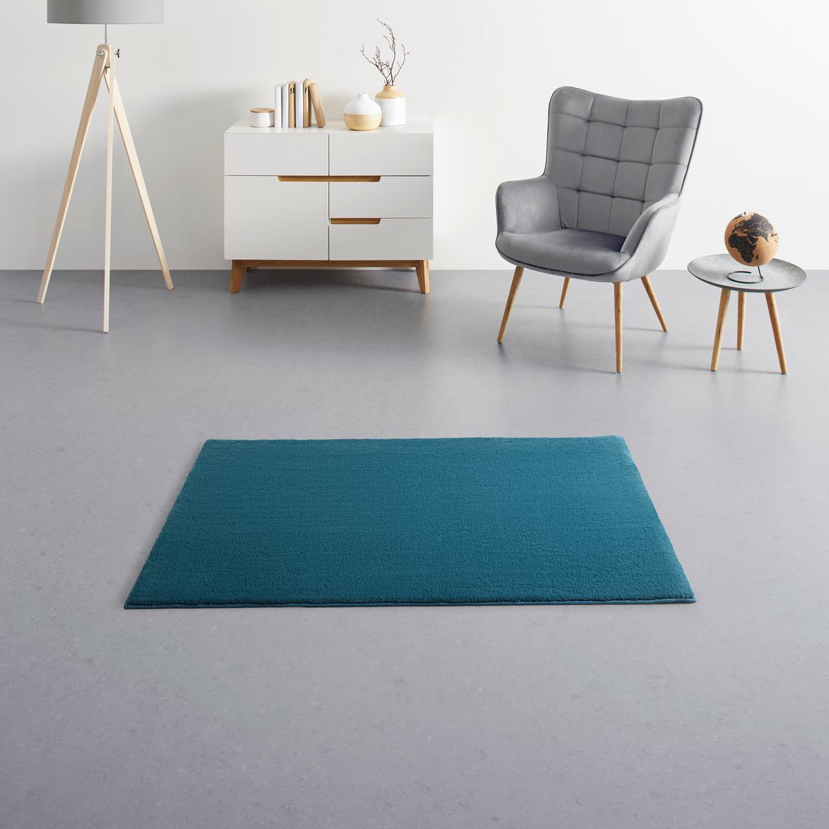 Kunstfell Alessandro diverse Farben ca. 100x150cm - Blau/Beige, KONVENTIONELL, Kunststoff (100/150cm) - Mömax