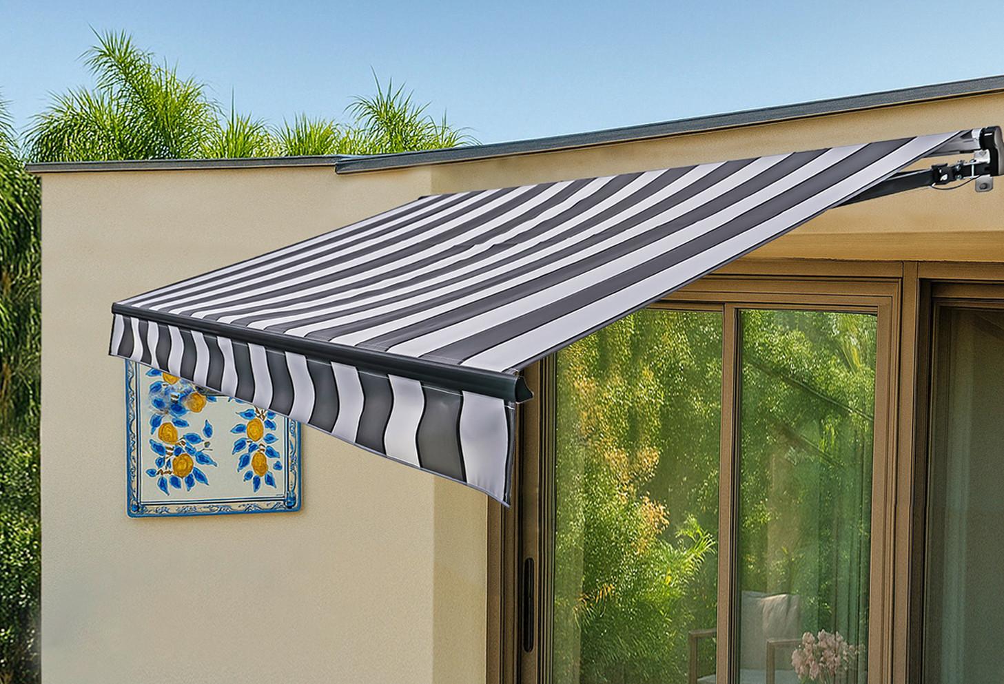 MARKISE ELEKTR. MARKISE 295X200 WEIß - Anthrazit/Hellgrau, MODERN, Kunststoff/Metall (200/20/295cm) - Gardenson