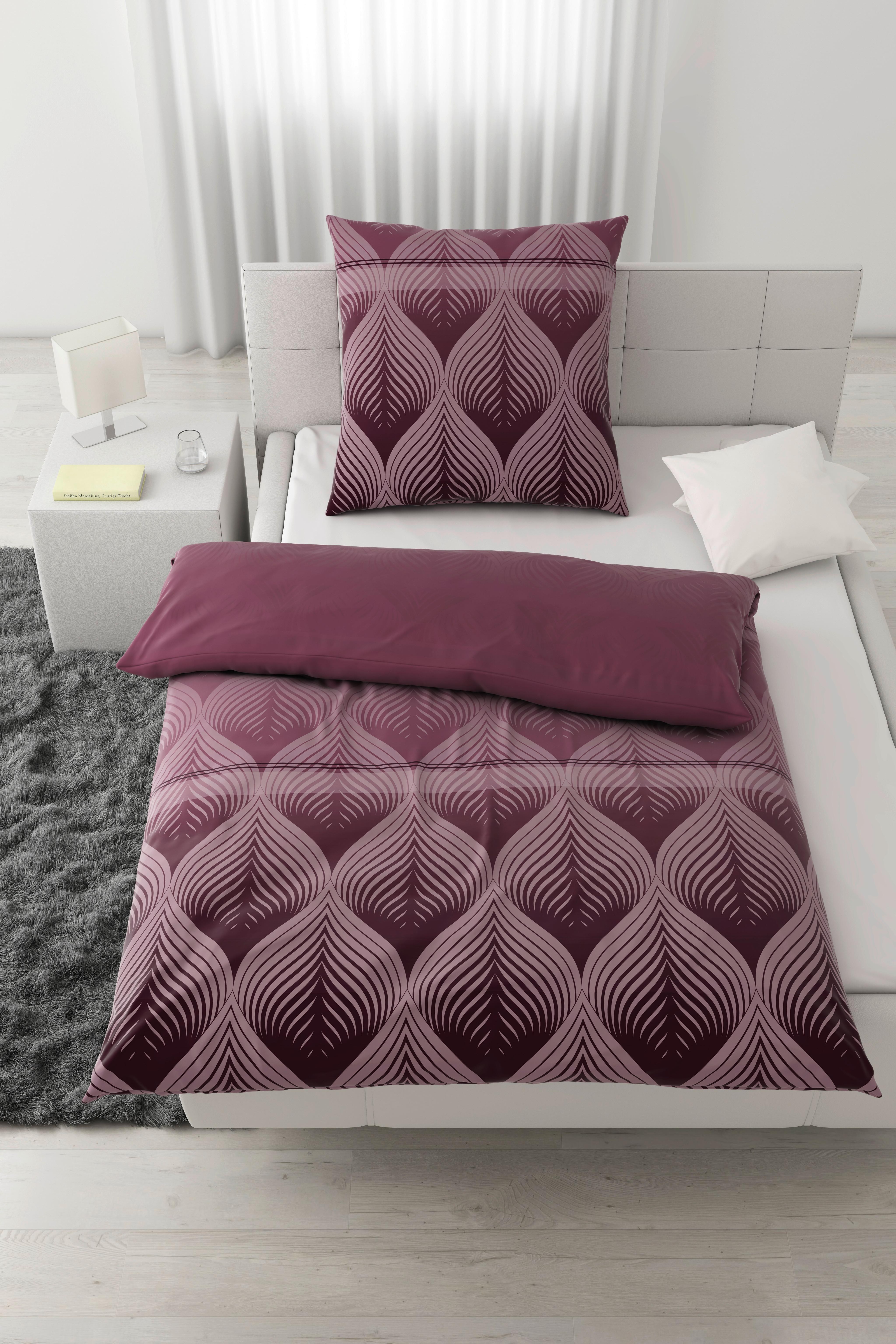 Bettwäsche Domps Mauve ca. 135x200cm - Mauve, MODERN, Textil (135/200cm) - Modern Living