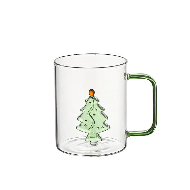 Skodelica Christmas - rdeča/zelena, steklo (8/10cm) - Mömax