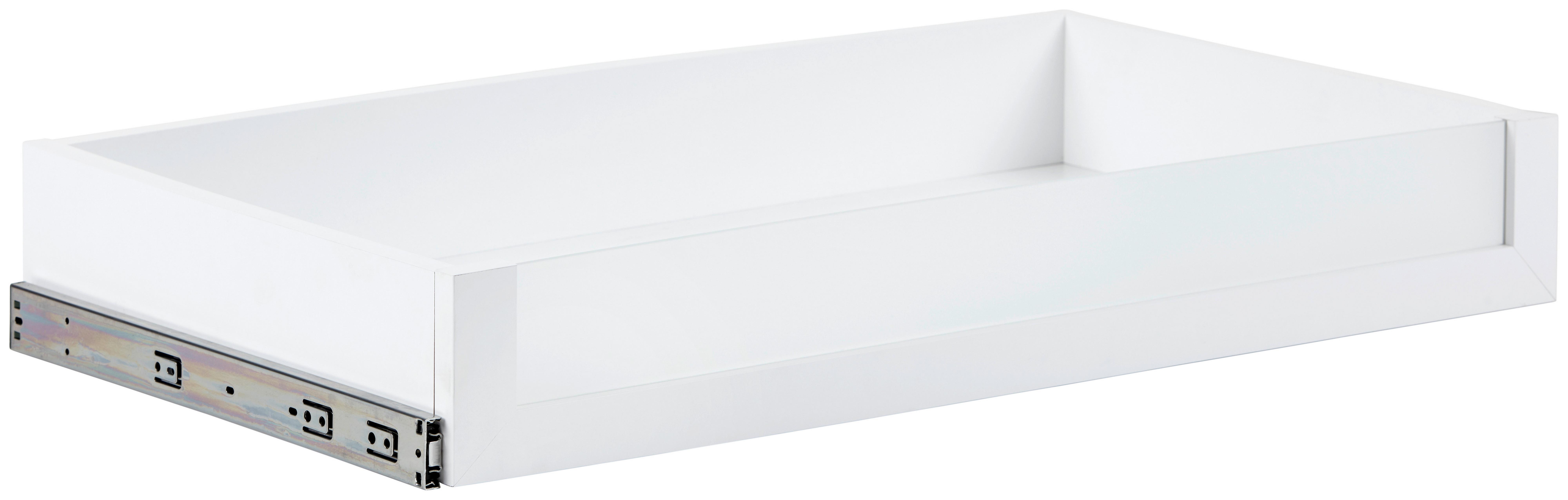Schublade in Weiß - Weiß, MODERN, Glas/Holzwerkstoff (83/12/45cm) - Based