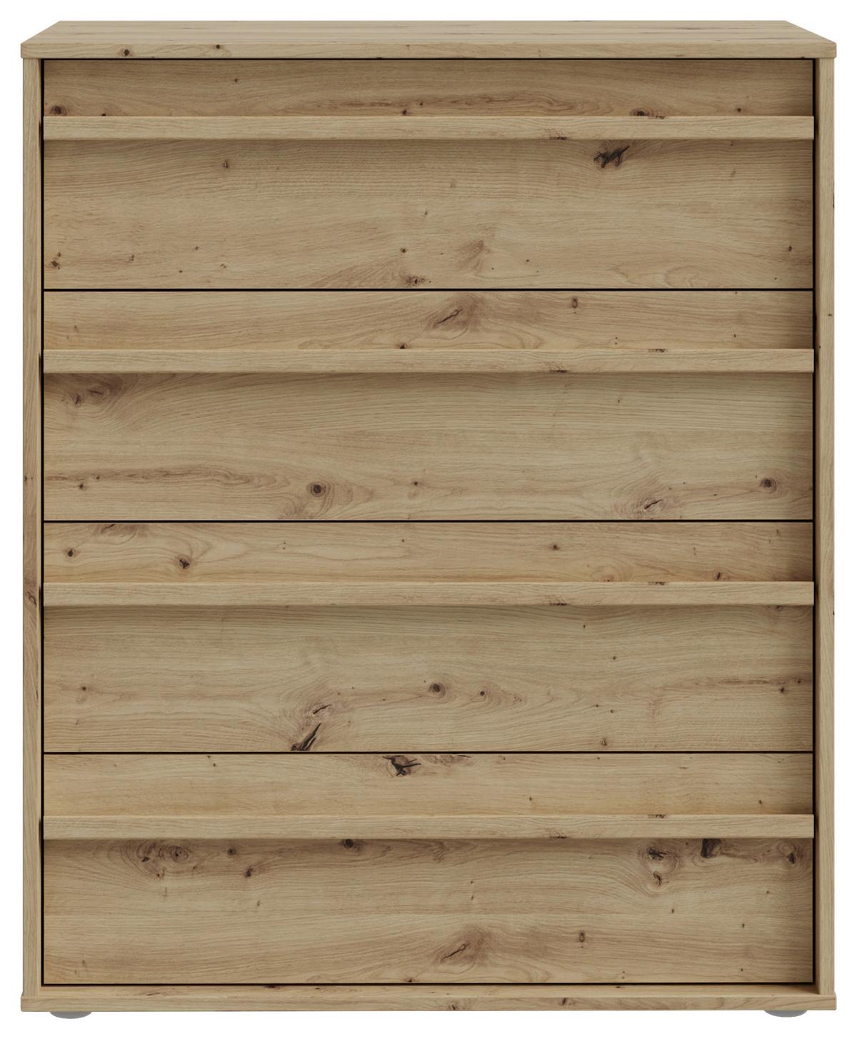 Comodă CLEO - culoare lemn stejar, Modern, plastic/material pe bază de lemn (78,4/94,4/42cm) - Modern Living