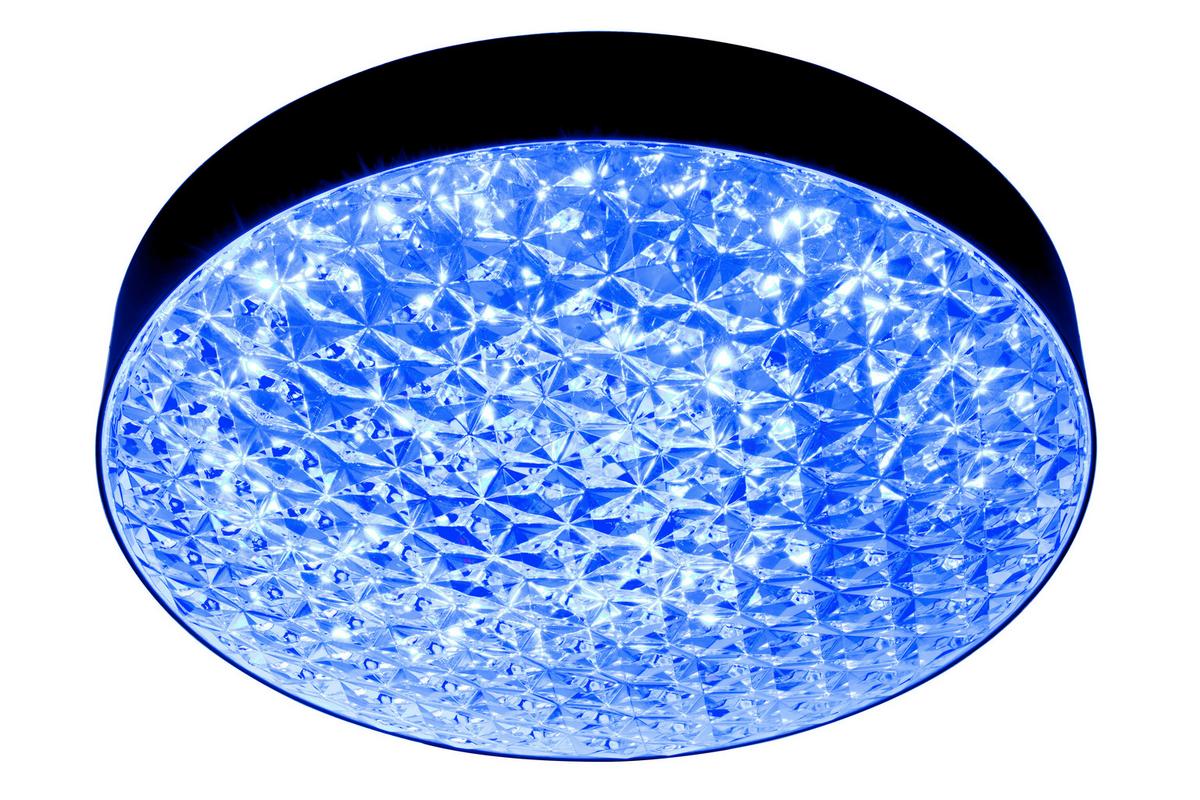 LAMPA SUFITOWA LED BRESCIA - przejrzysty/czarny, Trend, tworzywo sztuczne (50/12cm) - Novel
