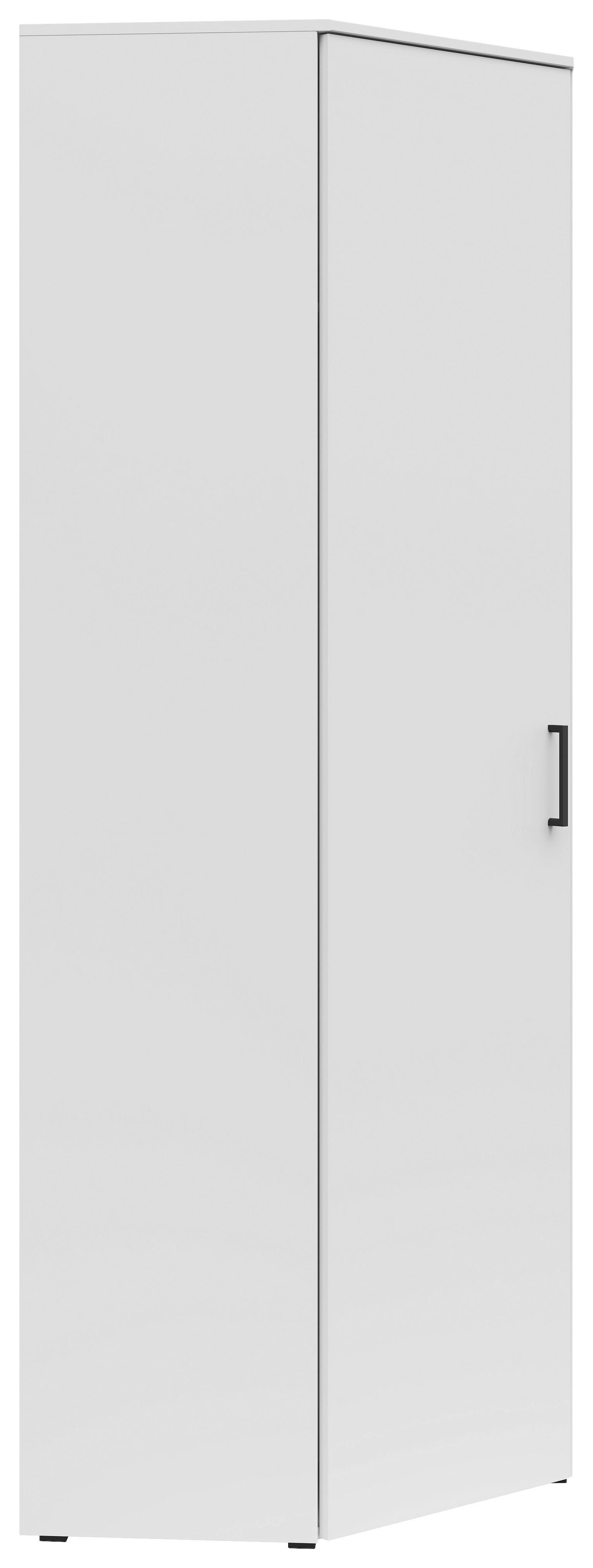Eckschrank Multistauraum Weiß - Schwarz/Weiß, MODERN, Holzwerkstoff/Kunststoff (71,5/195/71,5cm) - Mömax