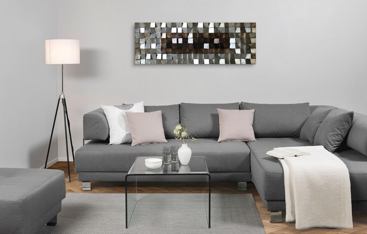 OBRAZ PRZESTRZENNY G120912XL - kolor srebrny/różnokolorowy, Design, tworzywo sztuczne/drewno (180/55cm) - Monee