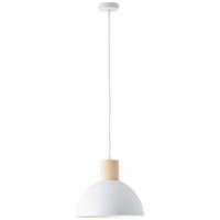 Pendelleuchte Daintree Weiß/Naturfarben max. 60 Watt - Weiß/Naturfarben, Basics, Holz/Metall (34/120cm) - Brilliant