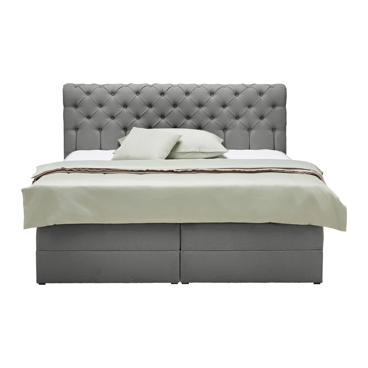 Boxspringbett Belano Dunkelgrau ca. 180x200cm - Dunkelgrau, Konventionell, Holz/Holzwerkstoff (180/200cm) - Premium Living